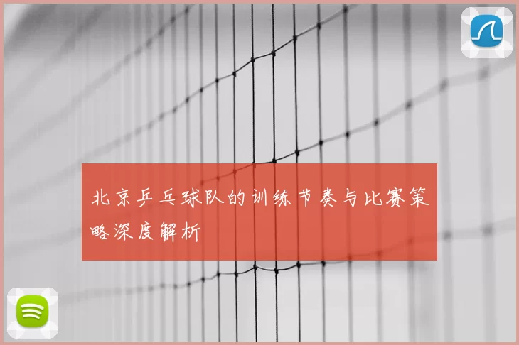 北京乒乓球队的训练节奏与比赛策略深度解析